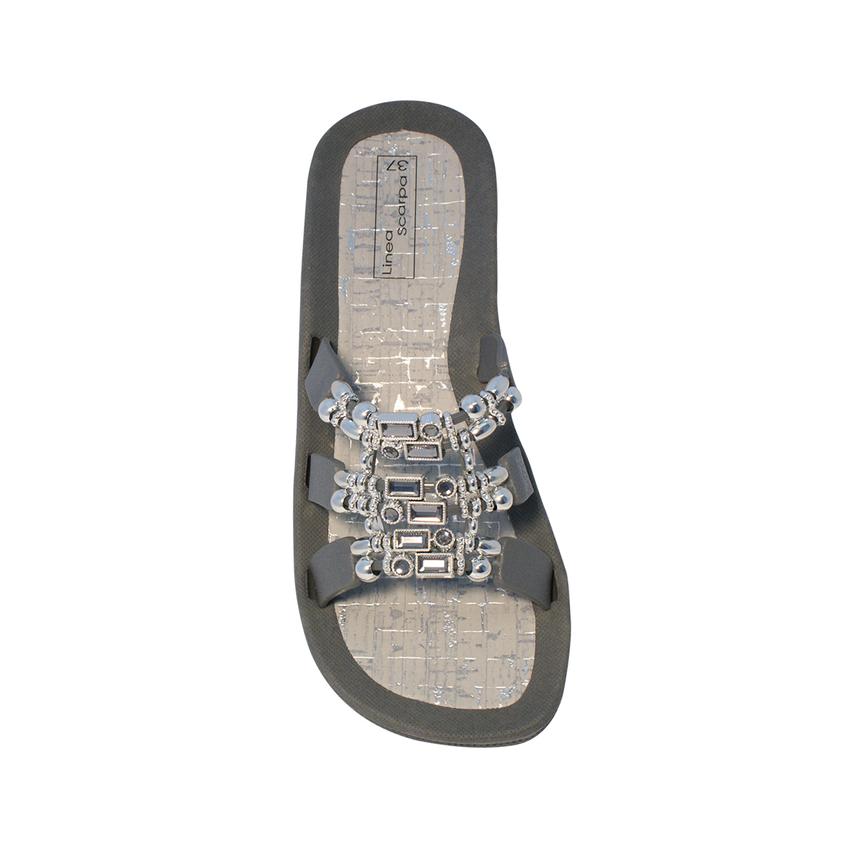 Naxos - Badeschuhe Damen mit dekorativen Ziersteinen