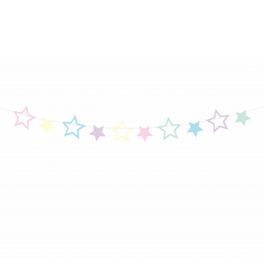 1 Bannergirlande - Unicorn Stars