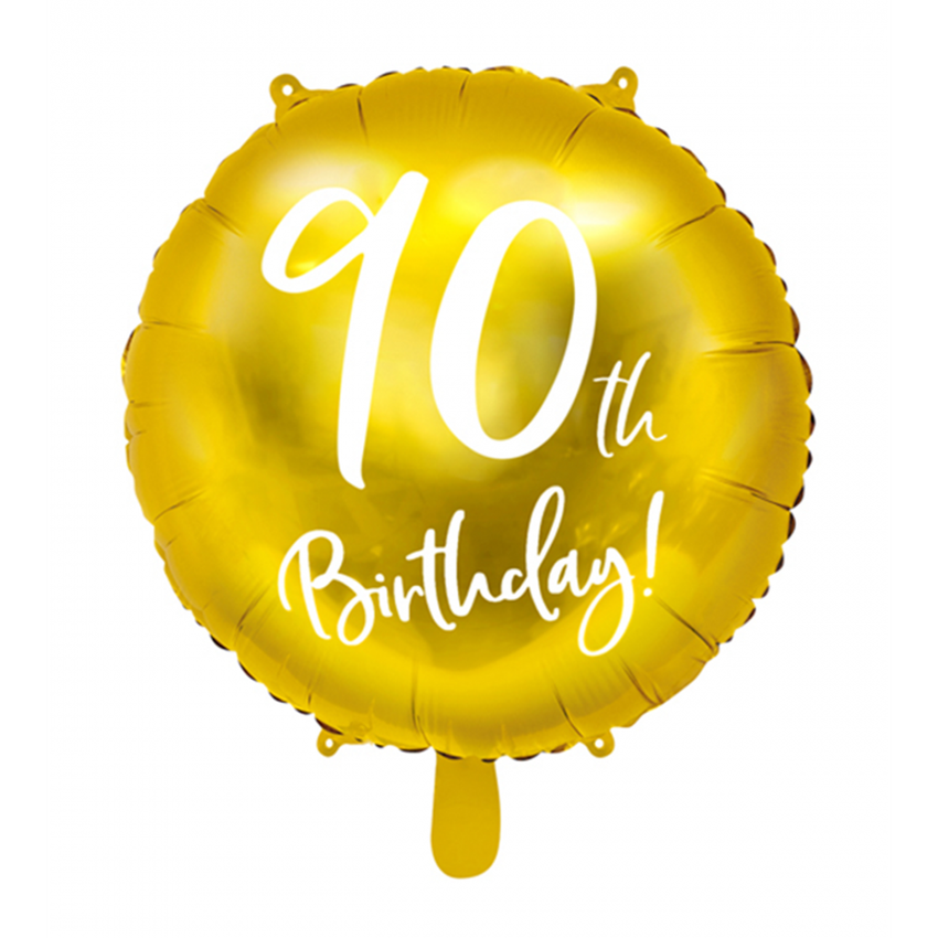 1 Ballon - 90th Birthday Gold