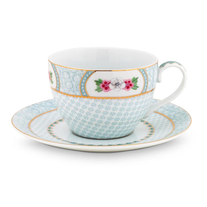  Cappuccino Tassen & Untertassen, 2er Set, Blushing Birds White – Pip Studio 