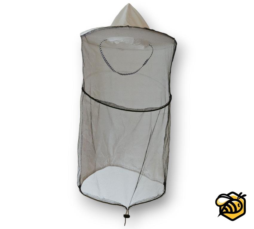 Imkerhut mit Schleier zum Schutz gegen Bienenstiche im Kopf und Gesicht