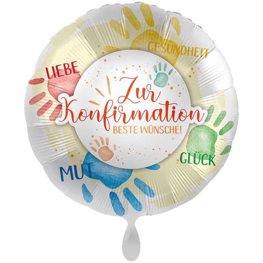  1 Ballon XXL - Konfirmation Wünsche 