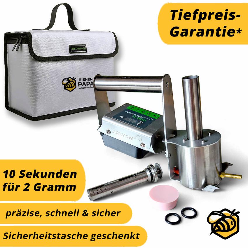 InstantVap 18V Turbo High-Performance Oxalsäureverdampfer mit Akku Makita Bosch Dewalt Metabo Milwaukee Parkside ohne Koffer ähnlich ProVap 18 günstig Tiefpreis Tasche und Reinigungskappe kostenlos