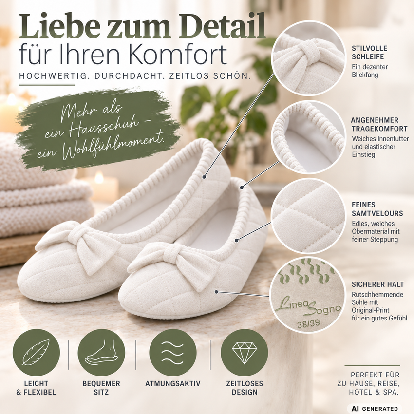 Damen Ballerina mit Liebe zum Detail