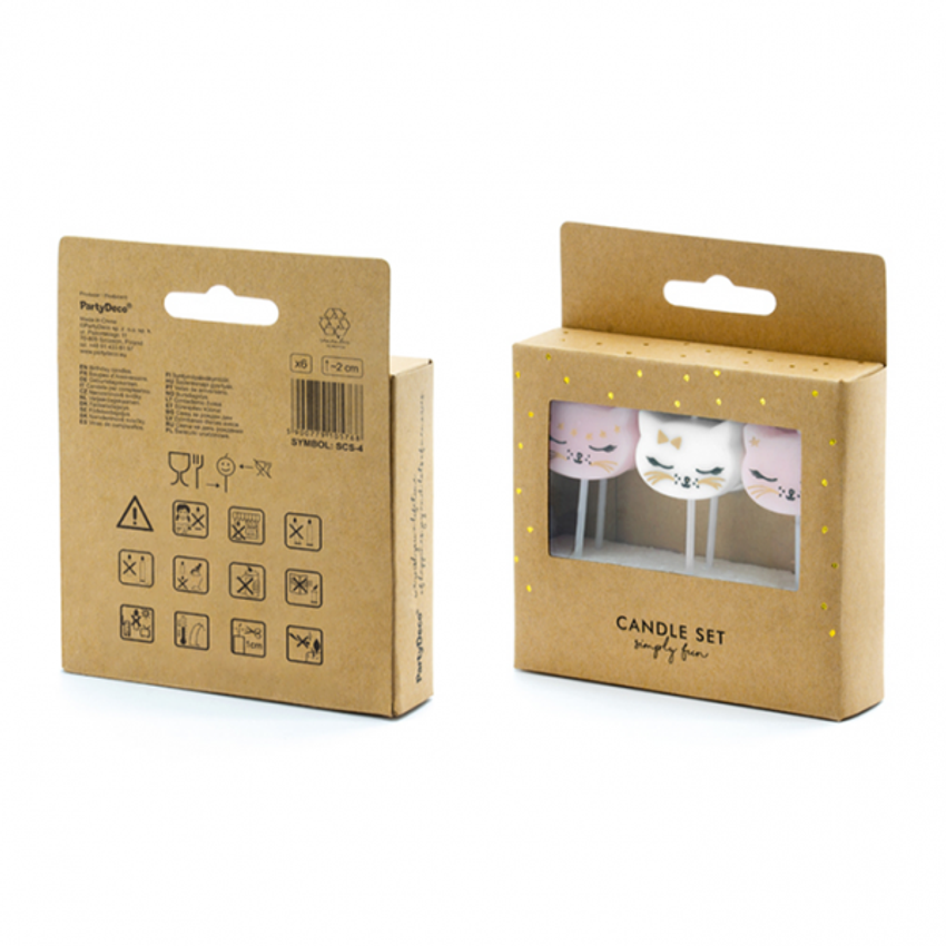 6 Kuchenkerzen - Cat