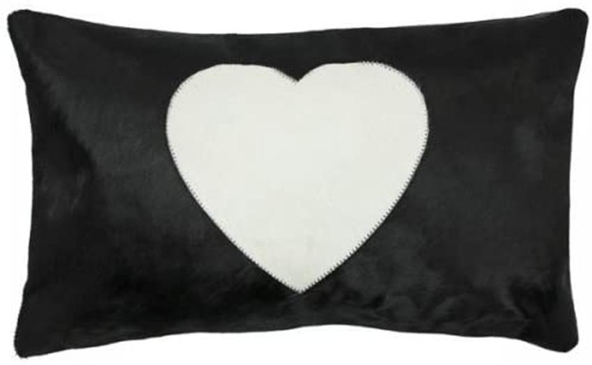 Kissen Herz, Schwarz Weiss 50x30 online kaufen.