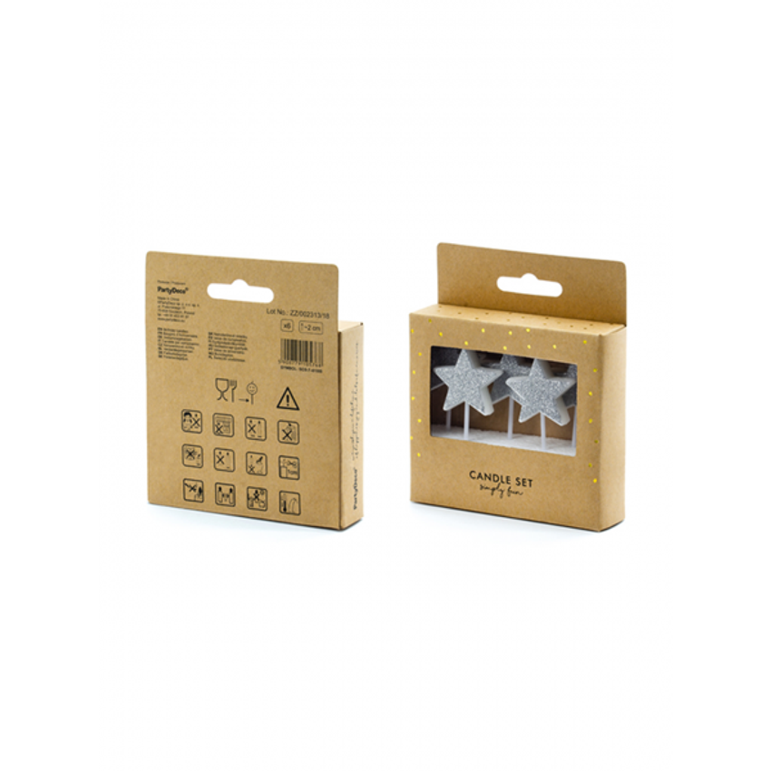 5 Kuchenkerzen - Stars