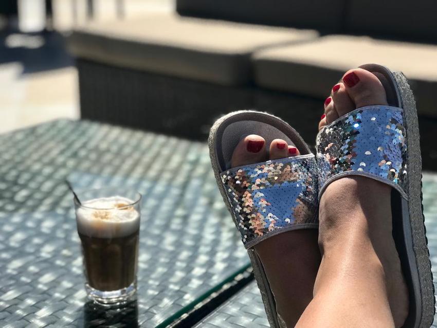 Sommersandale Lucca mit Plateausohle (41 EU, silber)