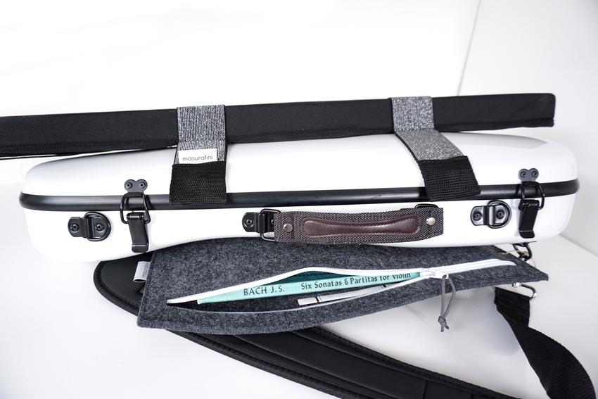 Grey music bag - slim model / Graue Notentasche - flaches Modell aus Designfilz