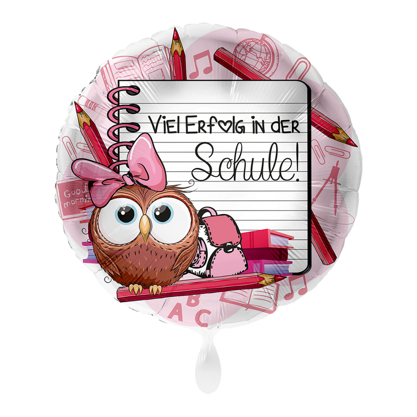 1 Ballon - Viel Erfolg in der Schule Mädchen
