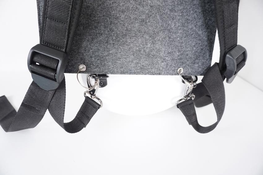 Grey music bag - slim model / Graue Notentasche - flaches Modell aus Designfilz