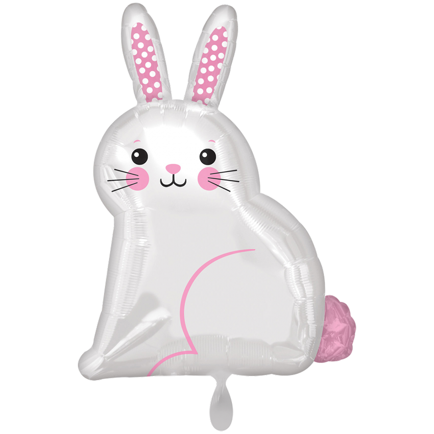 1 Ballon - White Satin Bunny