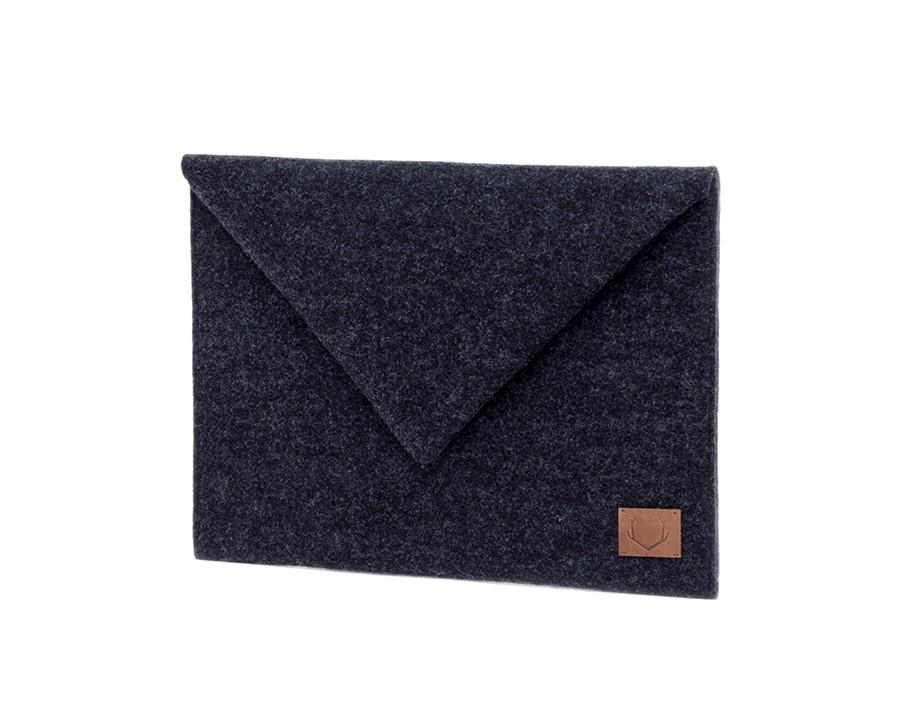 Notebooktasche 13 Zoll Filz grau minimalistisches Design