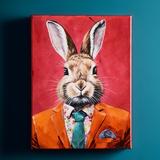 Bild Business Hase, orange