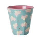 rice Melamin Becher "Flying Pig" - M 