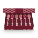 Geschenkset Teelöffel Oriental Flower Festival Dark Pink 13cm