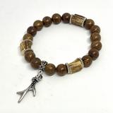 Hornperlen Armband "Wood Edition" mit Rehgehörn