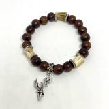 Hornperlen Armband "Wood Edition" mit Rehbock