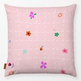 Kissen peace mit Blumen 50x50cm 