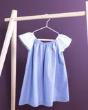 Sommerliches Kleid in Rauchblau und Mint
