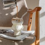 Eulenschnitt Double Bubble Glas Herz 