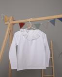 langärmeliges Mädchenshirt weiß