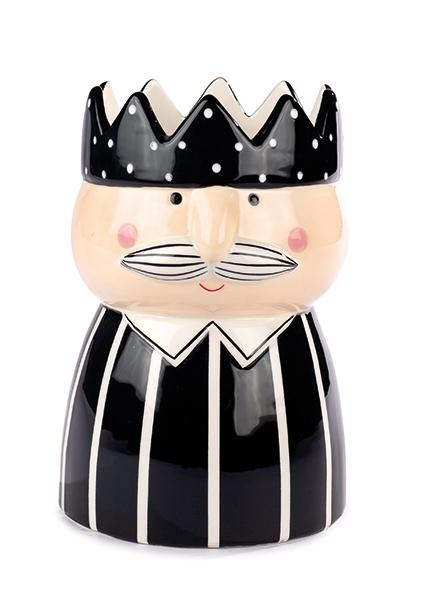 Baden Vase König schwarz 20 cm  