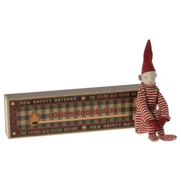 Maileg - Wichtel Pixy Langbeiniger Junge in Matchbox 