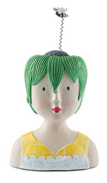 Baden Lady Kopf Sonnenblume  mit Biene 35 cm 
