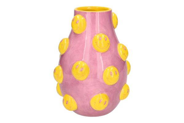 GiftCompany Artisan, Vase, Smile, L, rosa/gelb