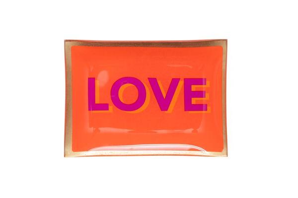 LOVE PLATES, GLASTELLER M, LOVE, ORANGE