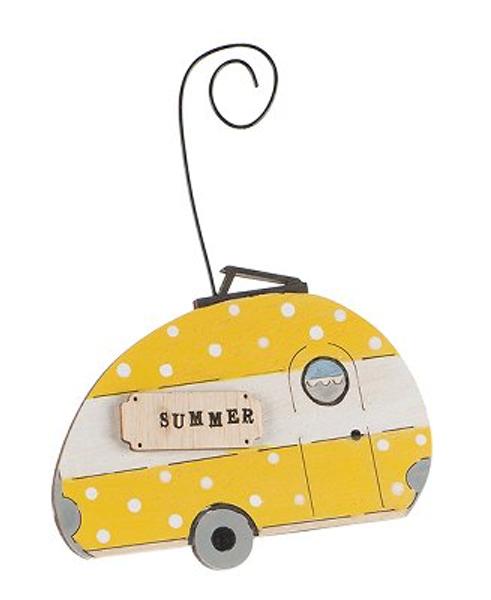 Anhänger Wohnwagen gelb 