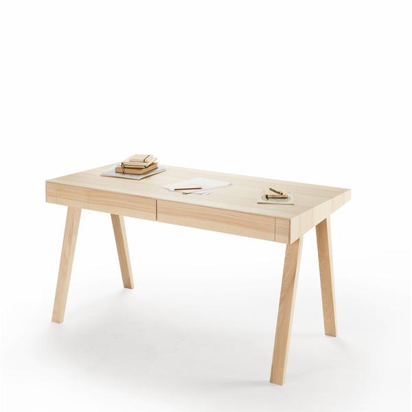 Schreibtisch 4.9 Holz nordisches Design 2 Schubladen