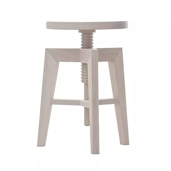 Hocker Massivholz aus Esche - SCREW BENCH im skandinavischen Stil
