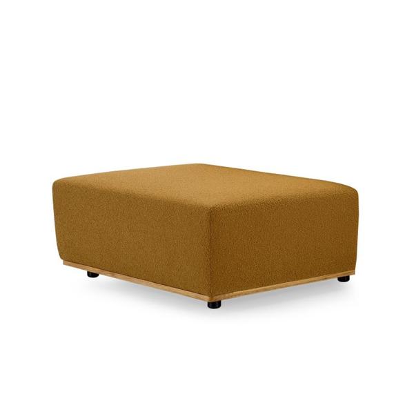 Polsterhocker Senfgelb Wohnzimmer