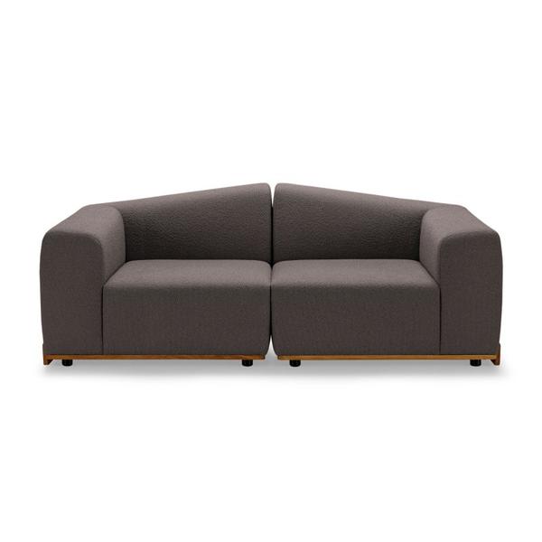Graues Designersofa 2-Sitzer skandinavisch