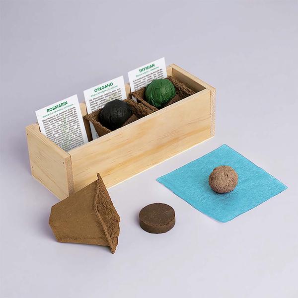 Bio Kräuter Anzuchtset Geschenk mit Branding