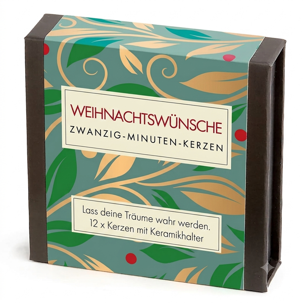 Kleine Weihnachtsgeschenke für Mitarbeiter - 12 Kerzen für achtsame Momente