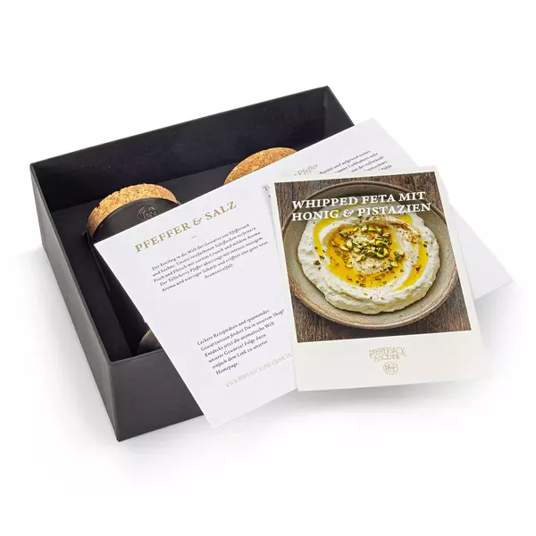Gourmet-Geschenkset Salz & Pfeffer zu Weihnachten für Mitarbeiter & Kollegen