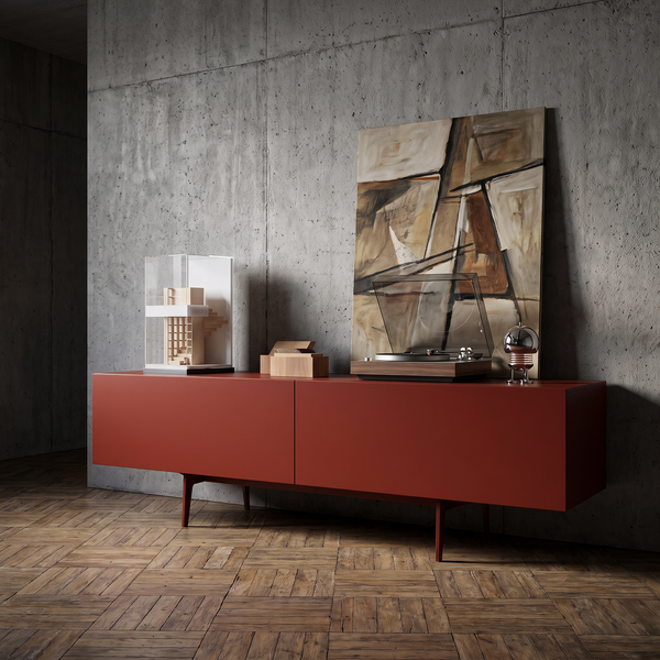 Sideboard PINTO in belebtem skandinavischem Wohn-Essbereich