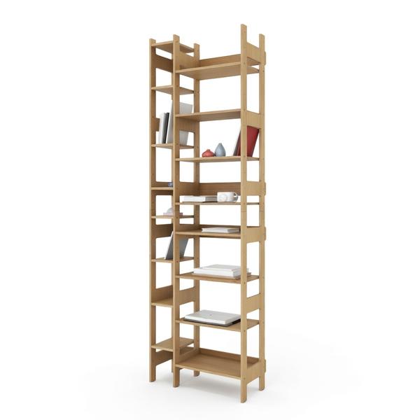 Kleines Regal für Wohn- und Arbeitszimmer aus Massivholz in Eiche