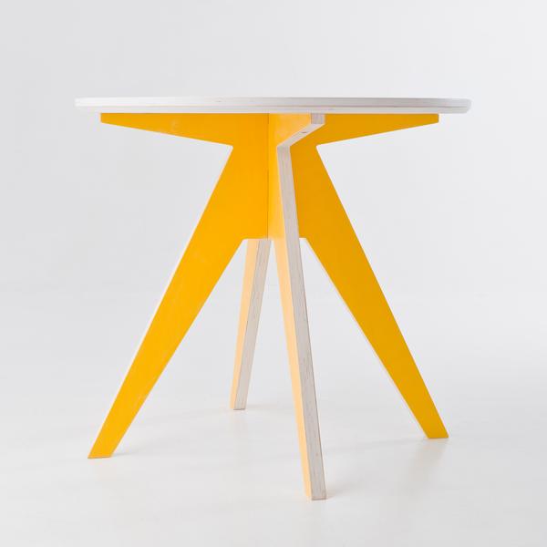Tisch EDI gelb rund 85 cm