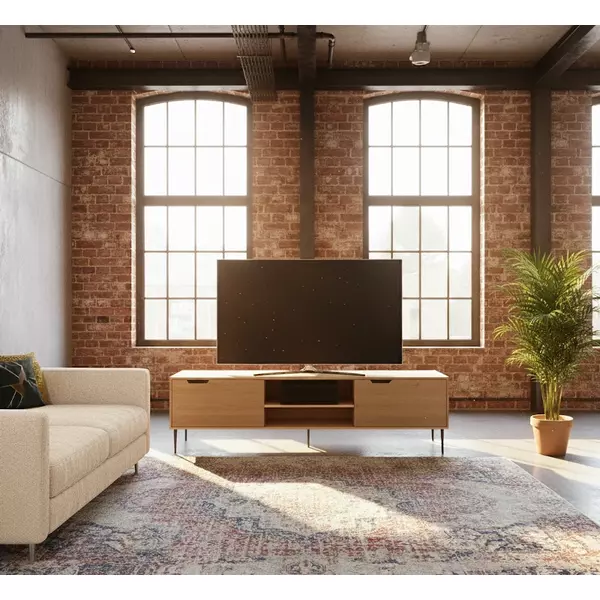 TV-Schrank mit Schiebetüren Holz Design 200 cm