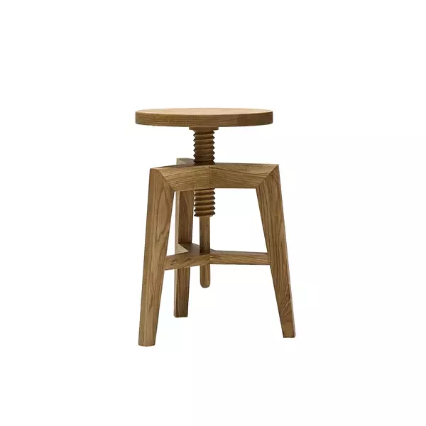 Hocker SCREW BENCH – klein / Europäische Eiche