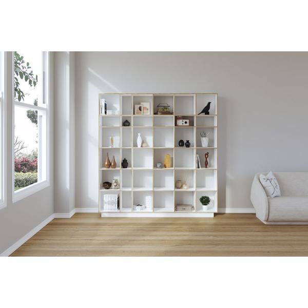 Weißes Bücherregal für Wohnzimmerwand online kaufen