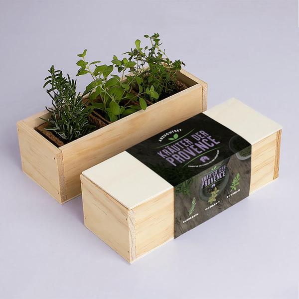 Bio Kräuter Anzuchtset Geschenk mit Branding