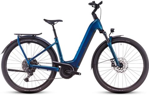 CUBE KATHMANDU HYBRID EX 800 / Gr. 46 cm / Easy Entry / electricblue´n chrome / ABS / 2025
