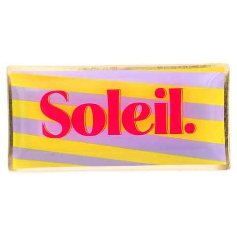 Love Plates, Glasteller L, Motiv: Soleil, mehrfarbig