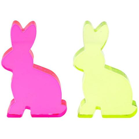 Honey Bunny, Hase, flach, 2fach sortiert, neon pink/neon gelb