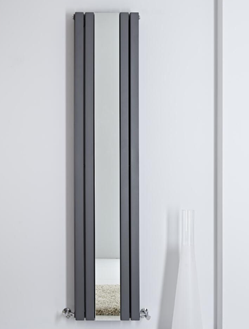 Design Heizkörper SLOANE mit Ganzkörperspiegel – Vertikal Anthrazit 1800mm x 385mm1